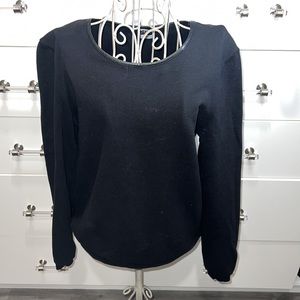 Kings of Cole crewneck with faux leather collar/elbow patches, size XS